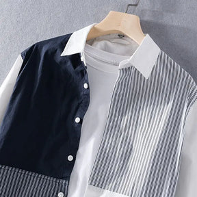 Camisa Masculina Listrada Manga Longa