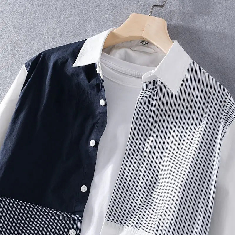 Camisa Masculina Listrada Manga Longa