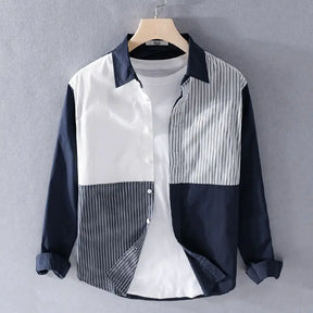 Camisa Masculina Listrada Manga Longa