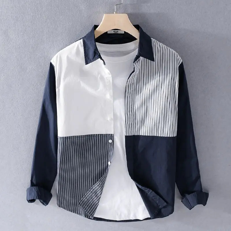 Camisa Masculina Listrada Manga Longa