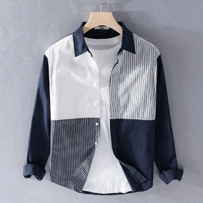 Camisa Masculina Listrada Manga Longa