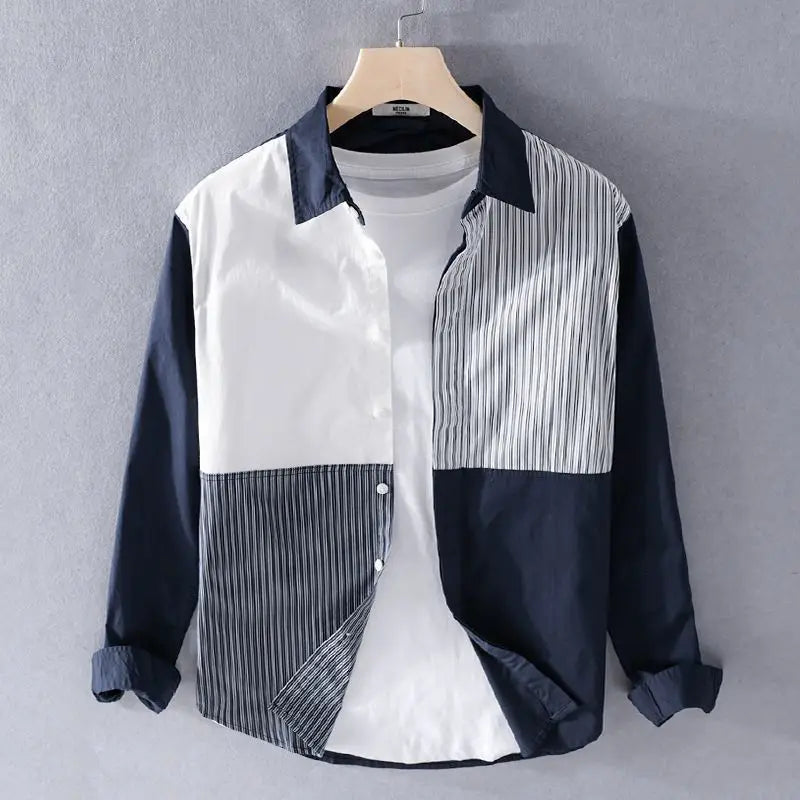 Camisa Masculina Listrada Manga Longa